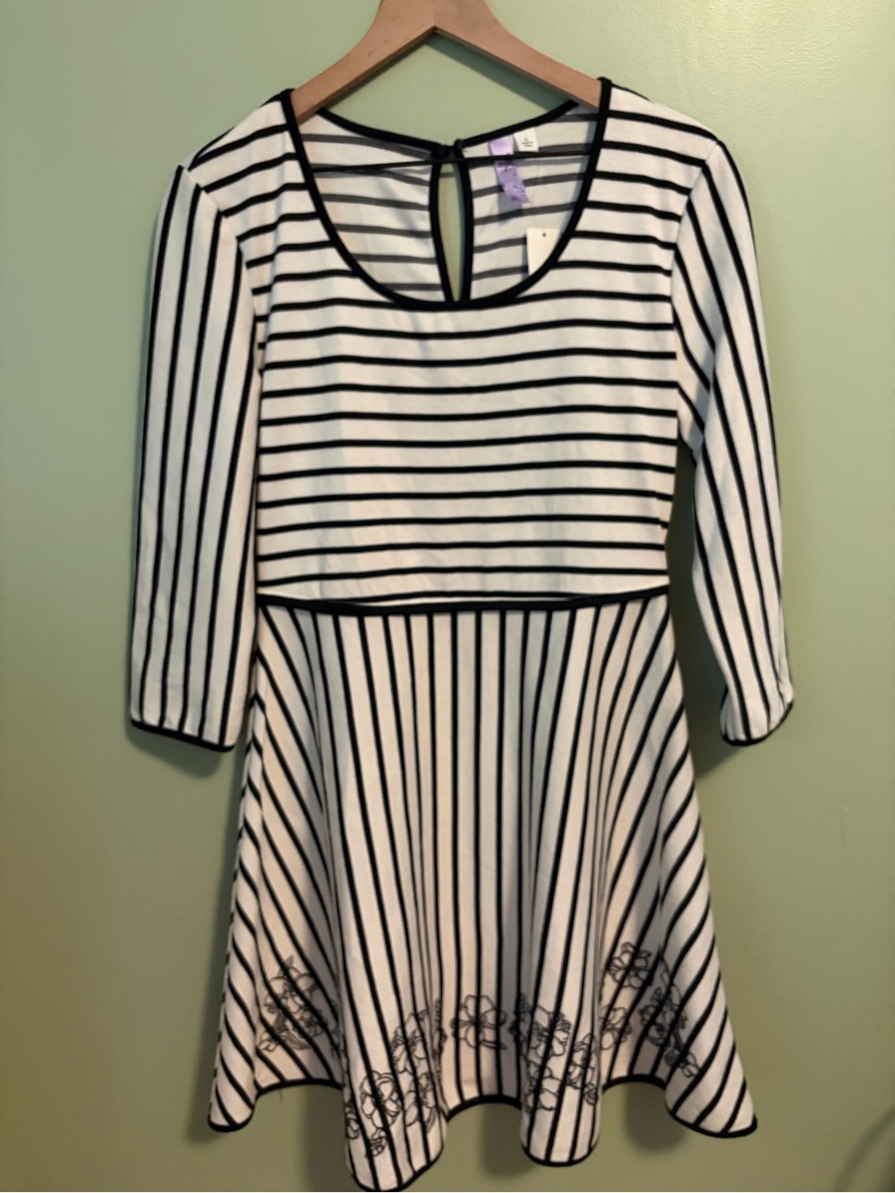 NWT Francesca’s black & white mini dress